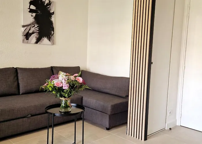 Beautiful 2p 39 M2, Ac, Balcony شقة